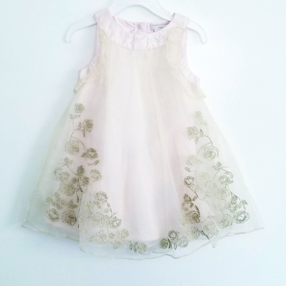 NEW Catherine Malandrino 2-Pc Set Embroidered Floral Tulle Dress and Bottom 12M - Picture 1 of 13